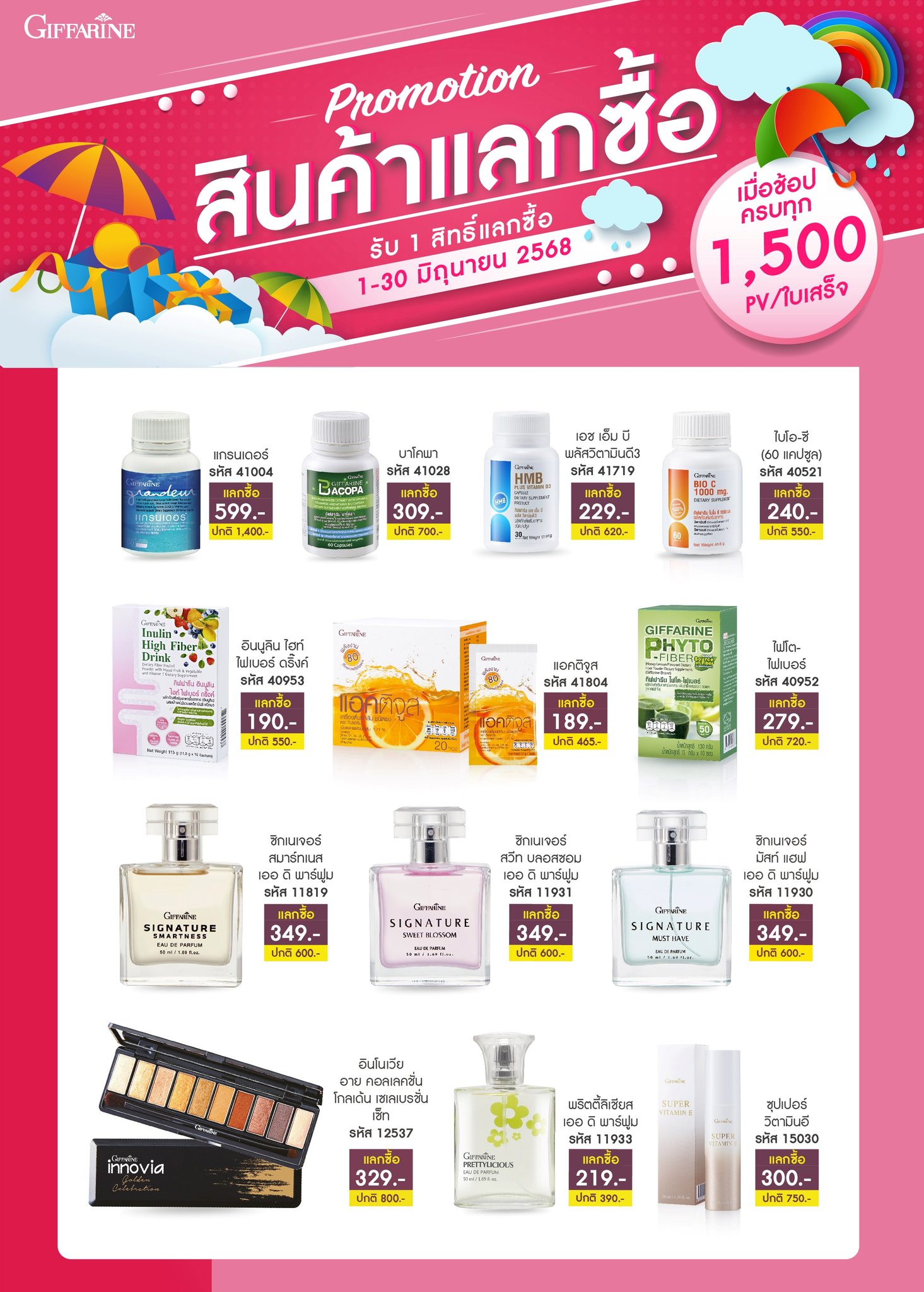 สิทธิ์แลกซื้อ 1,500 พีวี